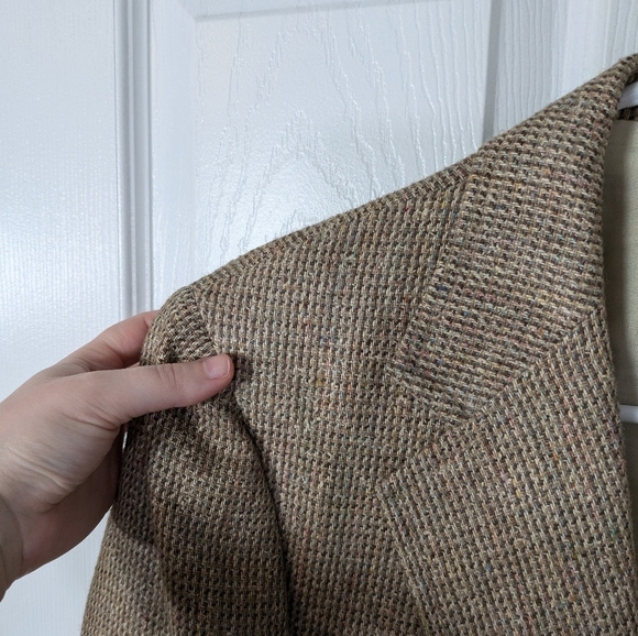 Vintage 70s ACTWU Tweed Double Button Sport Coat by Stanley Blacker for The Bon - Picture 8 of 11